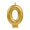 Numeral #0 Metallic Candle - Gold