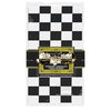 Checkered Tablecover Black & White; Plastic