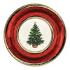 Classic Christmas Tree Metallic Plates, 12"