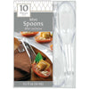 Clear Plastic Mini Curved Spoons 5" 10 Count