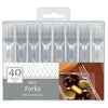 Clear Plastic Mini Forks 4" 40 Count