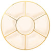 Compartment Tray - Cream W/Gold