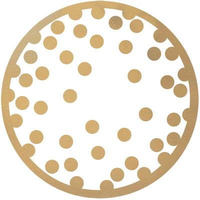 Confetti Dots Coaster - Gold