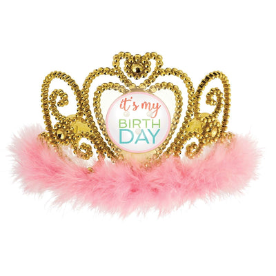 Confetti Fun Light Up Tiara W/ Marabou