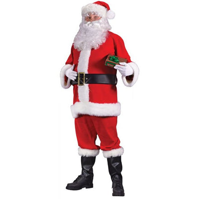 Flannel Santa Suit Costume Standard Size