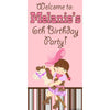 Customizable Deluxe Door Banner - Cowgirl Birthday Brunette