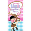 Customizable Deluxe Door Banner - Cowgirl Birthday Dark Hair