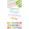 Customizable Deluxe Door Banner - Flip Flop Birthday