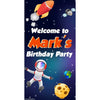 Customizable Deluxe Door Banner - Outer Space Birthday