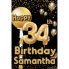 Customizable Yard Sign / Lawn Sign Sparkling Birthday Balloons