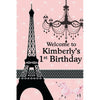 Customizable Yard Sign / Lawn Sign Welcome Birthday Paris