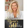 Customizable Yard Sign / Lawn Sign Welcome Birthday Gold Glitter W/Photo