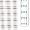 Disco Ball Bead Curtain Includes: 212 Plastic Tracks, 10Beaded Curtain Strands, 8Screws