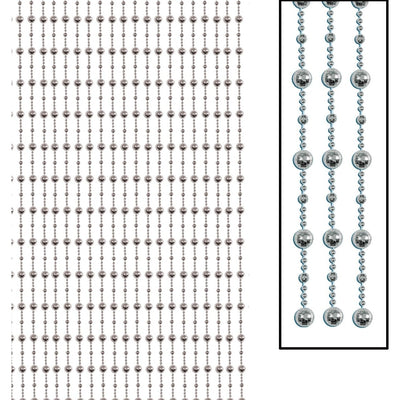 Disco Ball Bead Curtain Includes: 212 Plastic Tracks, 10Beaded Curtain Strands, 8Screws