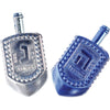 Dreidel - Plastic Blue/Silver