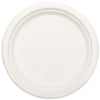 Eco Friendly Natural Sugar Cane White Round Plates, 8 3/4"