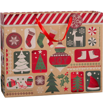 Festive Fun - Extra Large Horizontal Kraft Bag