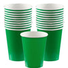 Festive Green Paper Cups, 9Oz.