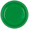 Festive Green Plastic Plates, 9"