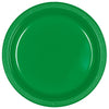 Festive Green Plastic Plates, 9"