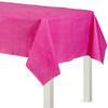 Flannel Backed Table Cover - Bright Pink