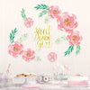 Floral Baby Backdrop - Foil Hot-Stamped