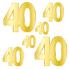 Foil 40 Birthday Cutouts