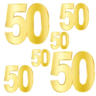 Foil 50 Birthday Cutouts