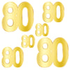 Foil 80 Birthday Cutouts