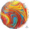 Foil Balloon - 18" Round Marblez Colourful