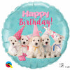 Foil Balloon - Birthday Puppies