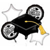 Foil Balloon - Bouquet Congrats Grad Pennant White