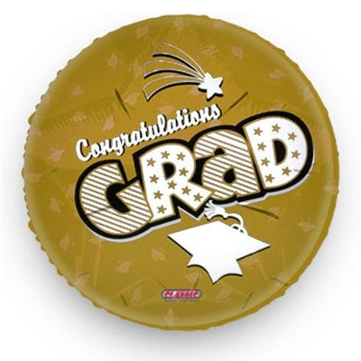 Foil Balloon - Congrats Grad Gold
