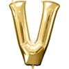 Foil Balloon - Jumbo Gold Letter V