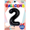 Foil Balloon - Jumbo Number 34" Black 2