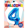 Foil Balloon - Jumbo Number 34" Blue 4