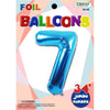 Foil Balloon - Jumbo Number 34" Blue 7