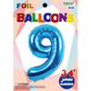 Foil Balloon - Jumbo Number 34" Blue 9