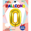 Foil Balloon - Jumbo Number 34" Gold 0