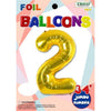 Foil Balloon - Jumbo Number 34" Gold 2