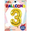 Foil Balloon - Jumbo Number 34" Gold 3