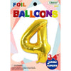 Foil Balloon - Jumbo Number 34" Gold 4