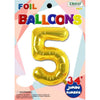 Foil Balloon - Jumbo Number 34" Gold 5