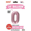Foil Balloon - Jumbo Number Light Pink 0