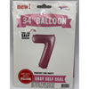 Foil Balloon - Jumbo Number Light Pink 7