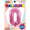 Foil Balloon - Jumbo Number 34" Pink 0