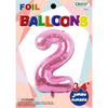 Foil Balloon - Jumbo Number 34" Pink 2