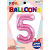 Foil Balloon - Jumbo Number 34" Pink 5