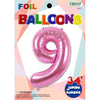 Foil Balloon - Jumbo Number 34" Pink 9