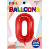 Foil Balloon - Jumbo Number 34" Red 0